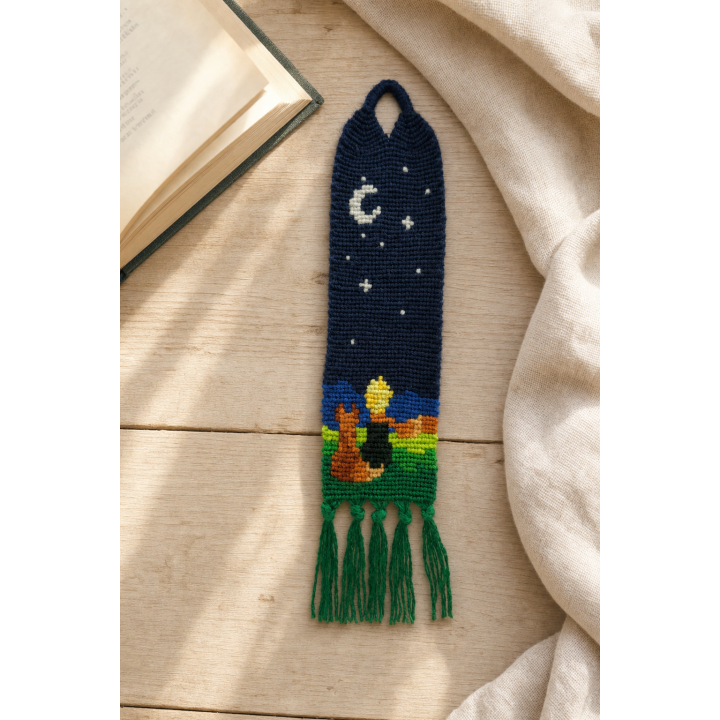 Marque-page Le Petit Prince en macramé