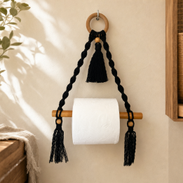 Support papier toilette noir