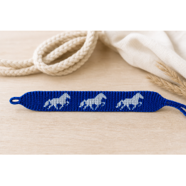 Bracelet trois chevaux gris clairs