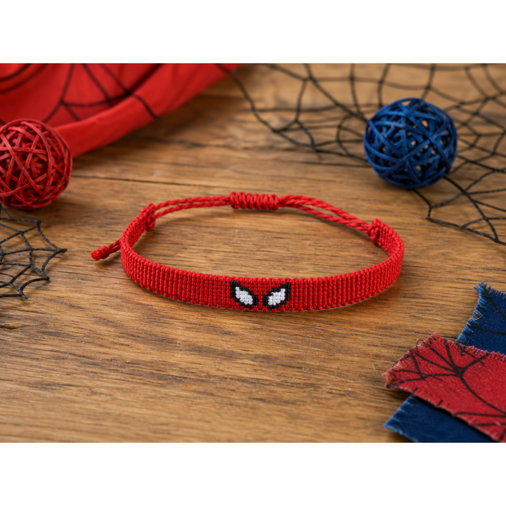 Bracelet super-héros araignée rouge