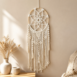 Attrape-rêves Cheyenne en macramé fait main