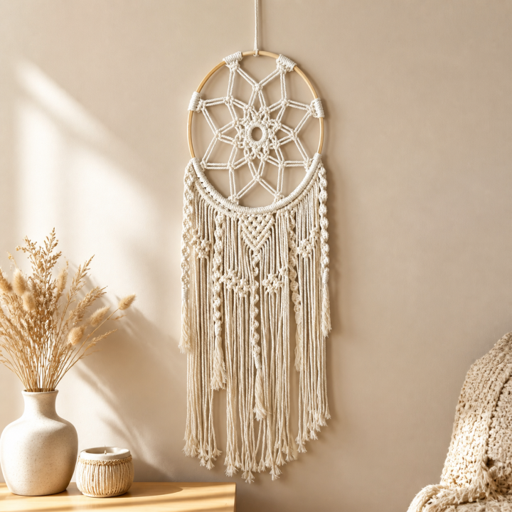 Attrape-rêves Cheyenne en macramé fait main