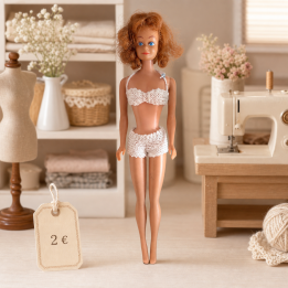 Ensemble blanc avec short pour poupée Barbie™