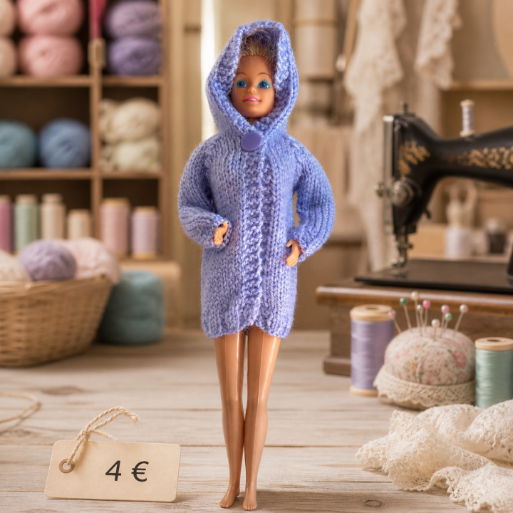 Manteau mauve à capuche pour poupée Barbie™